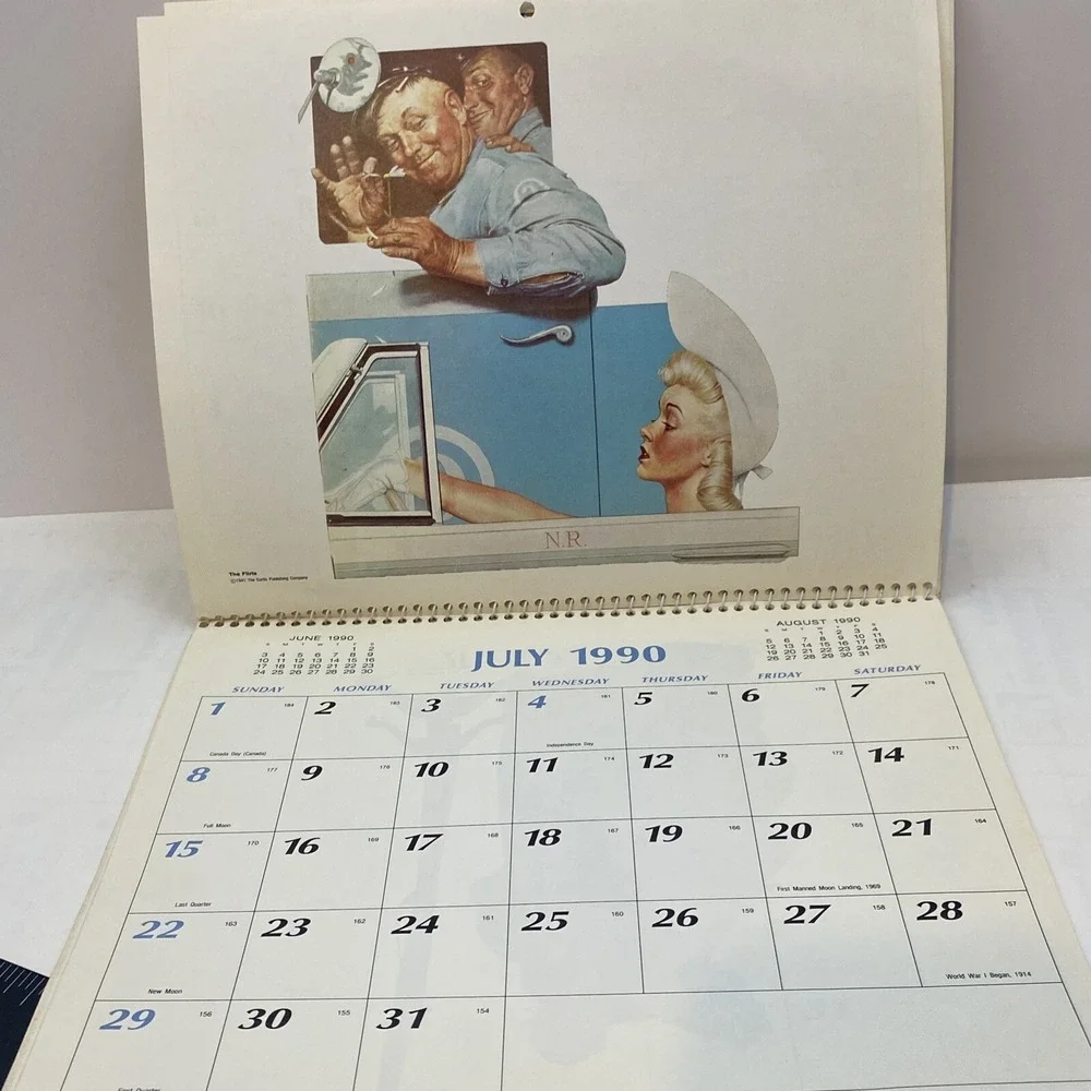 Norman Rockwell 1990 Appointment Calendar